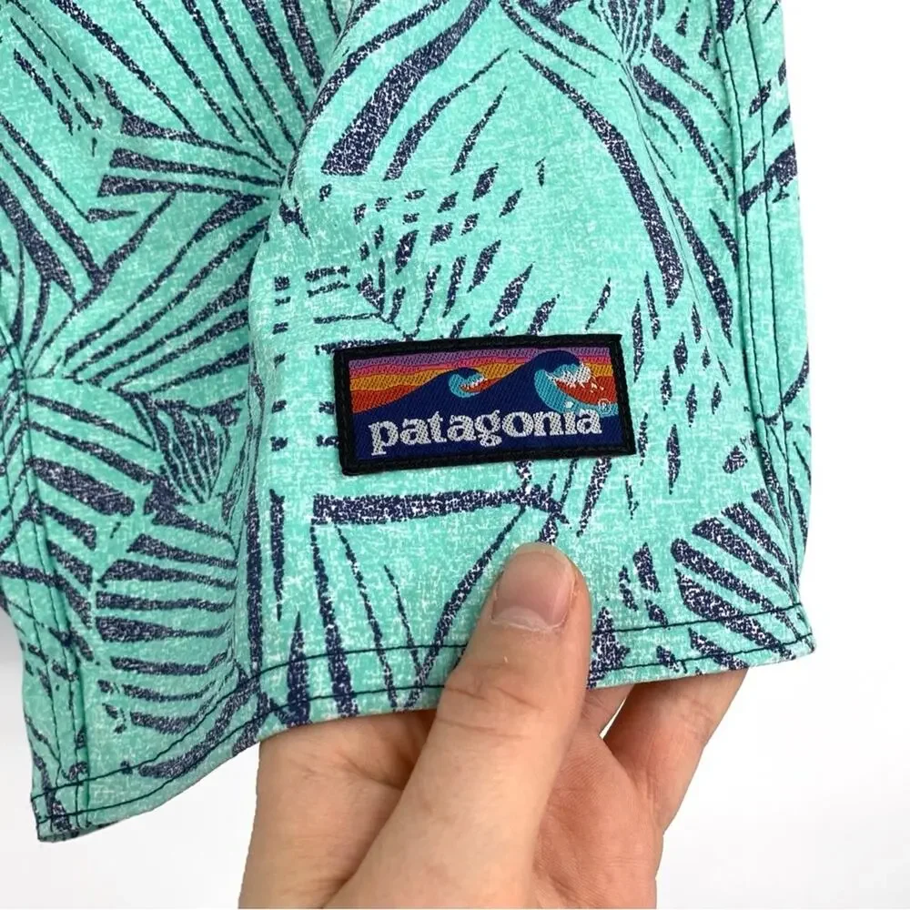 PATAGONIA Stretch Wavefarer Boardshorts Rain Fern Speckle Vjosa Green 30